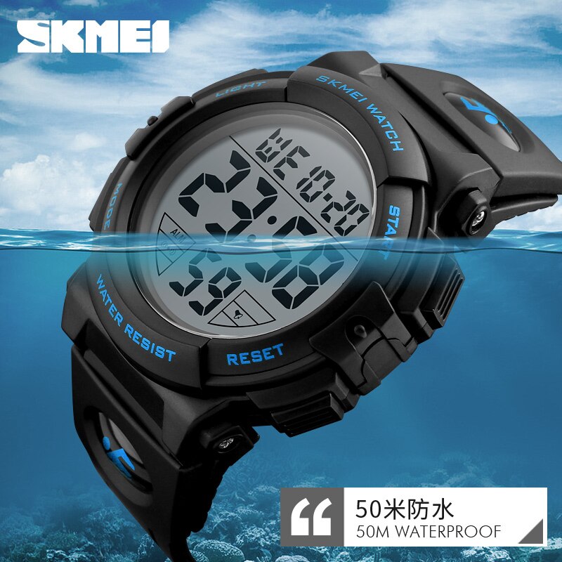 Kinder Kinder Uhren SKMEI Outdoor Sport Digital Uhr Wasserdicht 50M Kinder Jungen Armbanduhren 1258