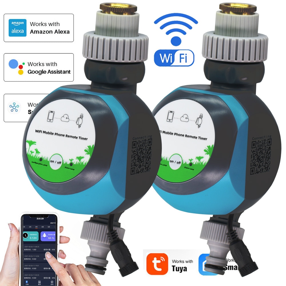 WIFI Automatische Garten Wasser Timer Handy Fernbedienung Zu Hause Indoor Outdoor Bewässerung Bewässerung Tuya Smartlife Unterstützung