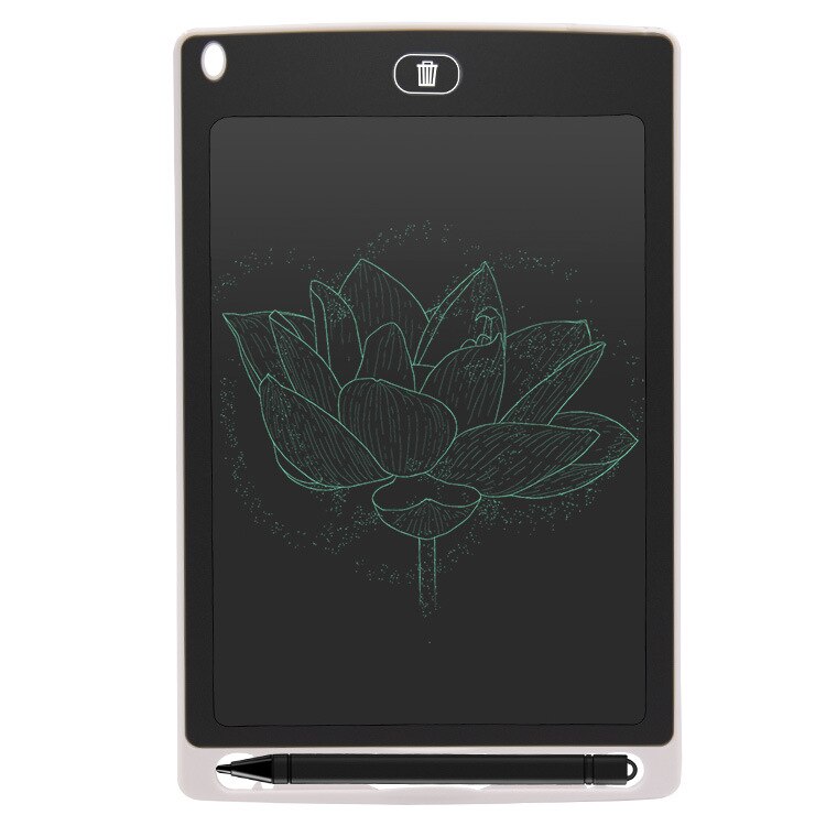 Tableta de escritura creativa para dibujar, tablero de escritura LCD Digital electrónico de 8,5 pulgadas, tablero de dibujo educativo para niños, Bloc de escritura a mano: White