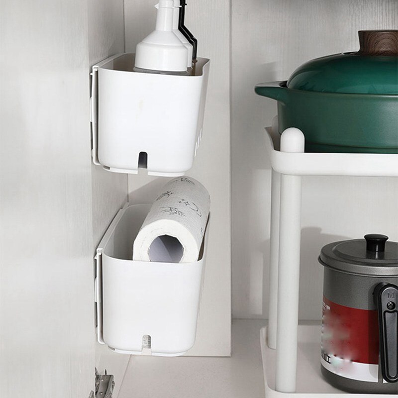 Hanging Storage Basket Wall-mounted Retractable Pull-out Kitchen Drawer Shelf Rack Cabinet Push-pull Box Home Kitchen Tool