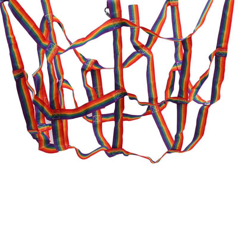 Filet d'escalade L'athlétisme Des Enfants Filet D'escalade Pour Quotidien Sports Divertissement En Plein Air Arc-En-Ciel Ruban Réseau Formation Filet D'escalade