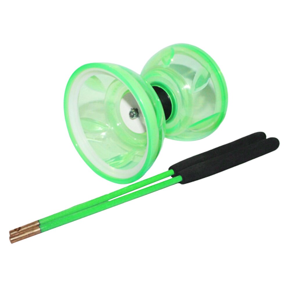 Speelgoed Jongleren Professionele Lager Funny Light Glow Hand Spelen Met Touw Kinderen Klassieke Zachte Diabolo Set Hoge Snelheid Hobby: green