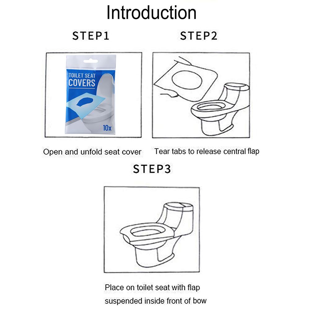 100 Sheets Disposable Toilet Seat Covers Pad Paper Soluble Water Portable Safe And Hygienic Toilet Seat Paper