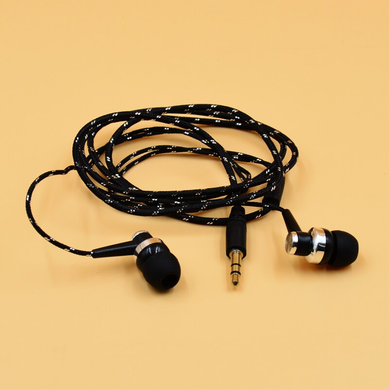 M & J J10 MP3/Mp4 Oortelefoon Gevlochten Stereo Hoofdtelefoon Metalen Oordopjes Voor Iphone Samsung Xiaomi Huawei Alle Mobiele telefoons Pc