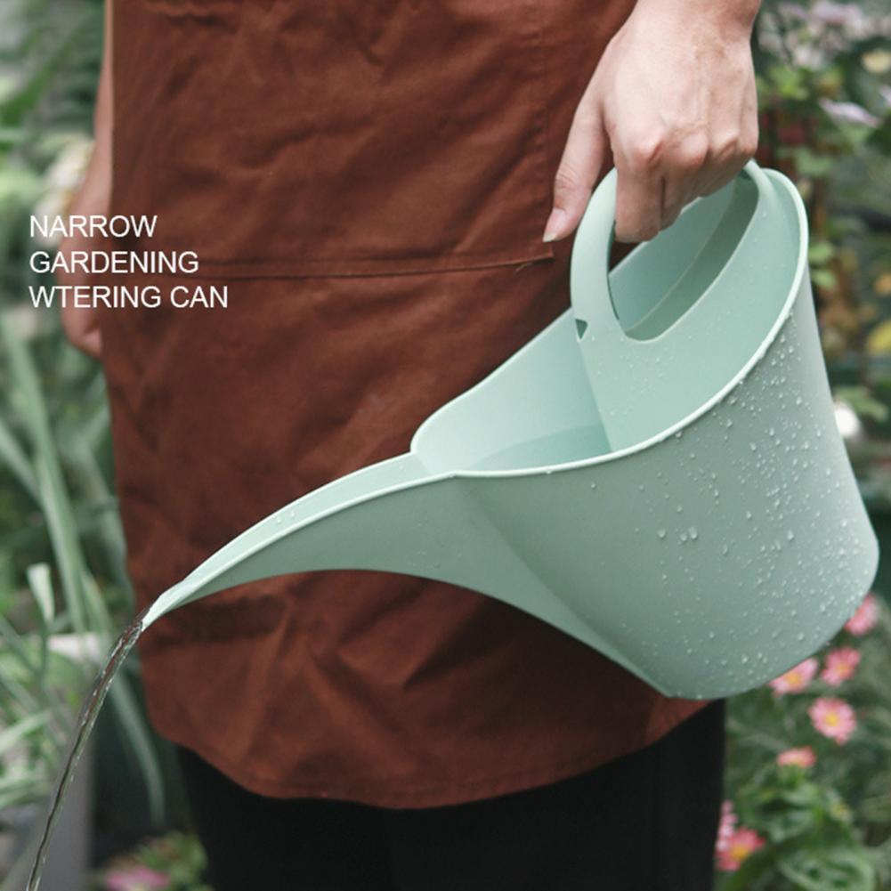 2L Watering Can Long Mouth Wear-resistant Large Capacity Flower Watering Can with Handle Garden Supplies