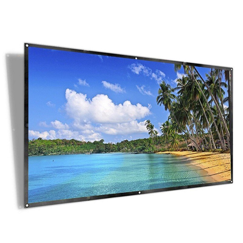Computer Covers Projector Screen 120 Inch 16:9 HD Folding Indoor Outdoor Movie Screen Gaming Office Home Cinema Projector Screen