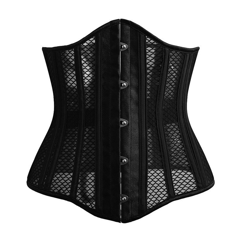 Flat Stomach for Slim Woman Steel Bones Corset Body Shapers Girdles Mercerized Fabric Waist Trainer Cleavage Slimming Body Waist: L