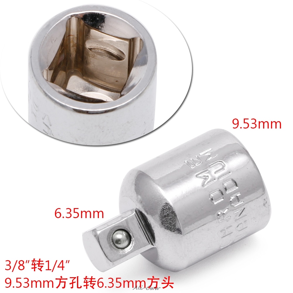 3/8 "Omzetten Naar 1/4" Ball Lock Ratel Socket Adapter Reducer Converter Tool