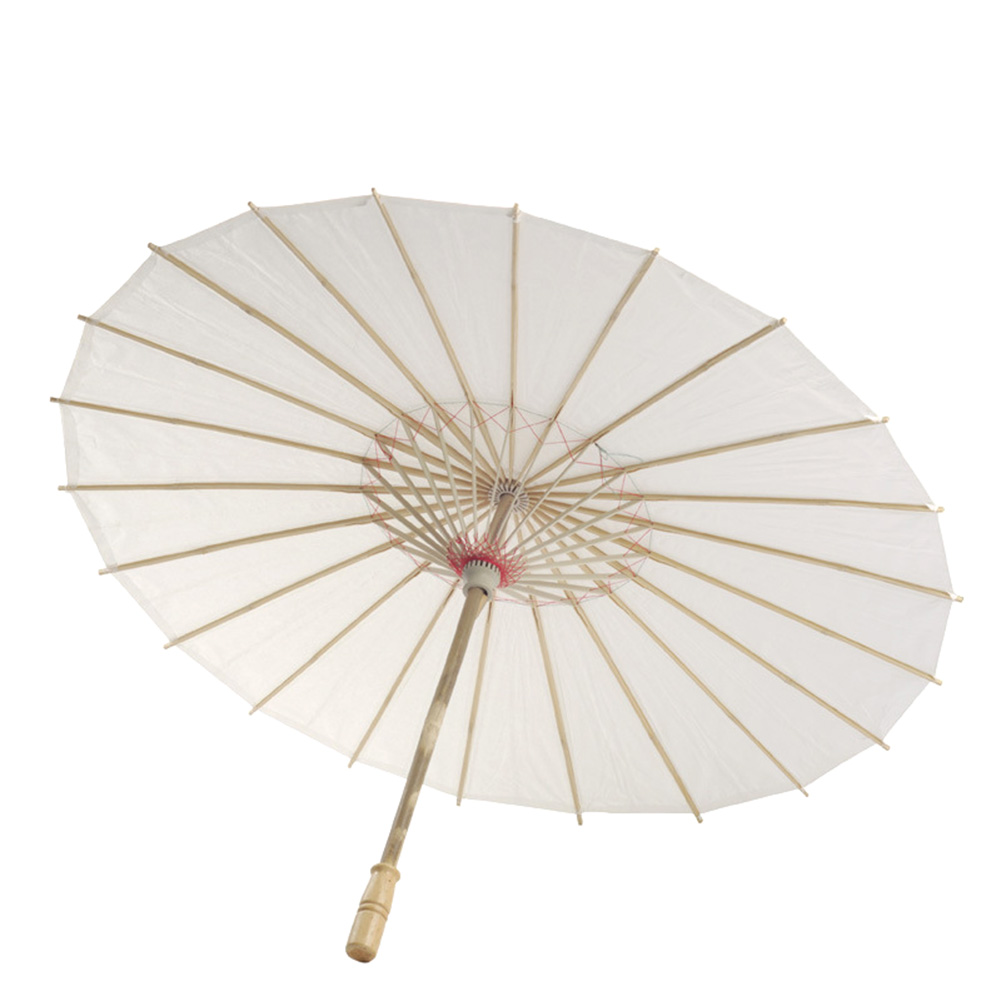 Sombrilla de papel al óleo de estilo chino blanco, accesorios de baile tradicional de China, sombrillas, decoraciones hechas a mano,