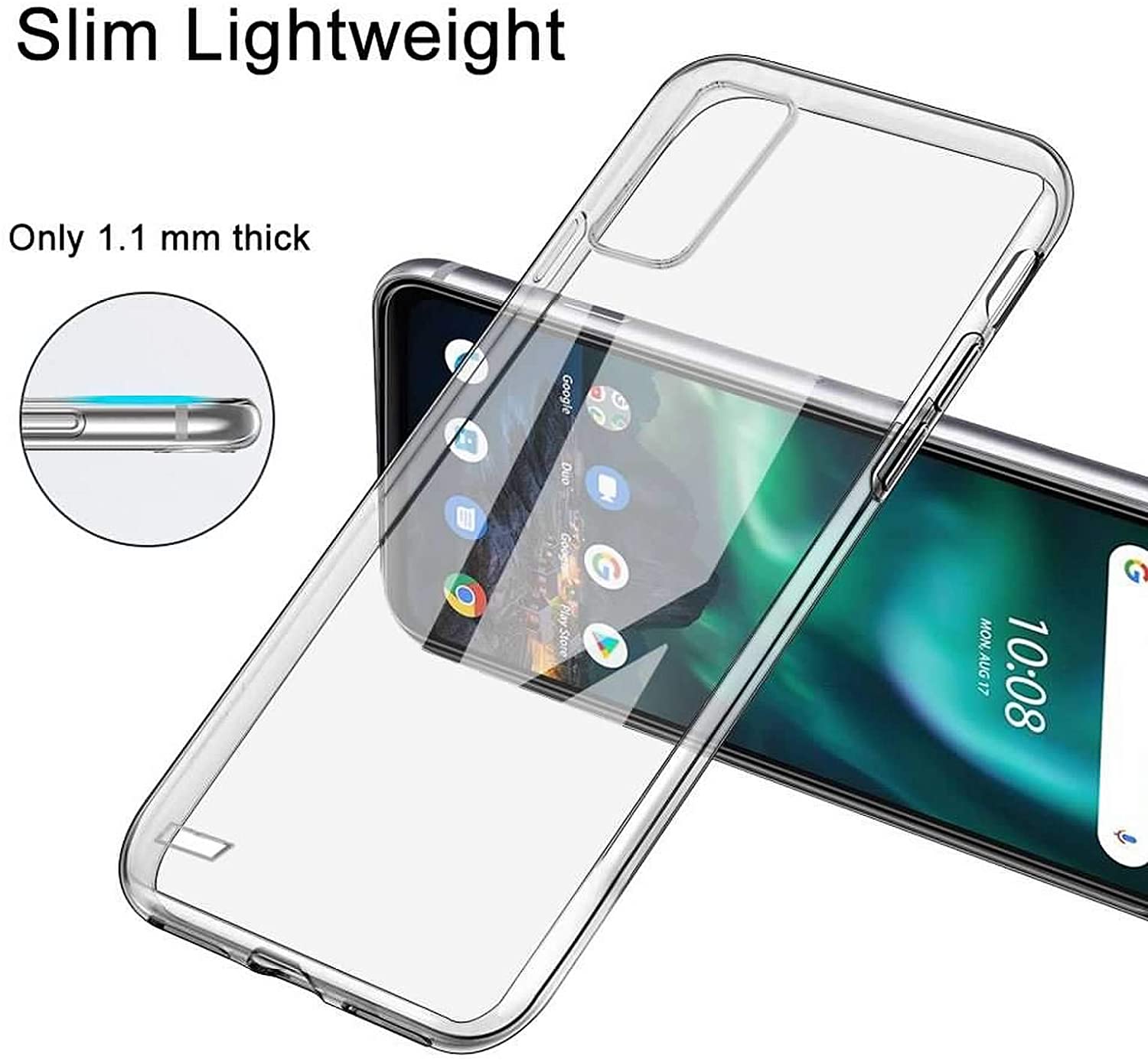 Pour Umidigi Bison Pour Umidigi Bison GT Couverture Souple Transparent TPU Coque De Téléphone Pour Umidigi Bison 6.3"