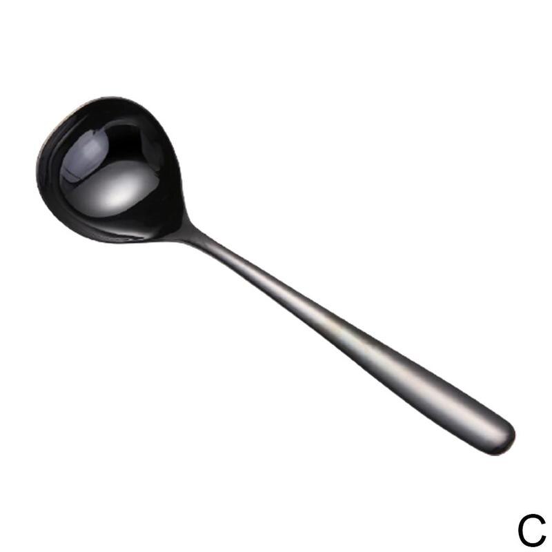 1 Pcs Stainless Steel Spoon Family Soup Spoon Stainless Steel Kitchen Cooking Spoon Household Tableware Supplies: C
