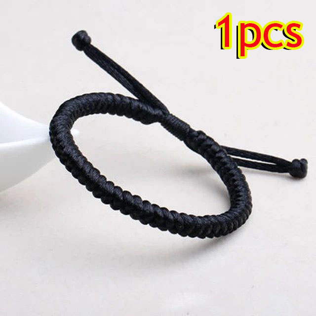 1-30 Uds. Pulseras hechas a mano de color rojo de la suerte para mujeres y hombres, pulseras con nudos de cuerda trenzada ajustable budista tibetano, pulseras de joyería,: Estampado en caliente
