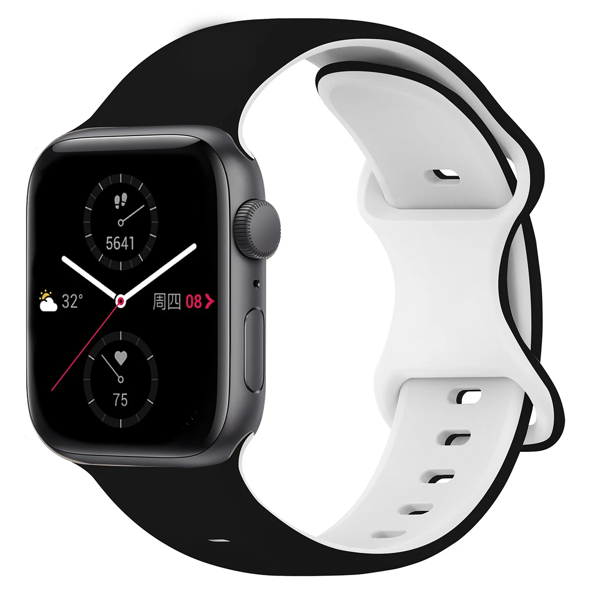 Tofarget sportssilikonrem til apple watch ultra 2 49mm 46mm 45mm 44mm 42mm rem til iwatch series 10 9 8 7 6 5 4 klokkerem: Xxl / Blått pulver