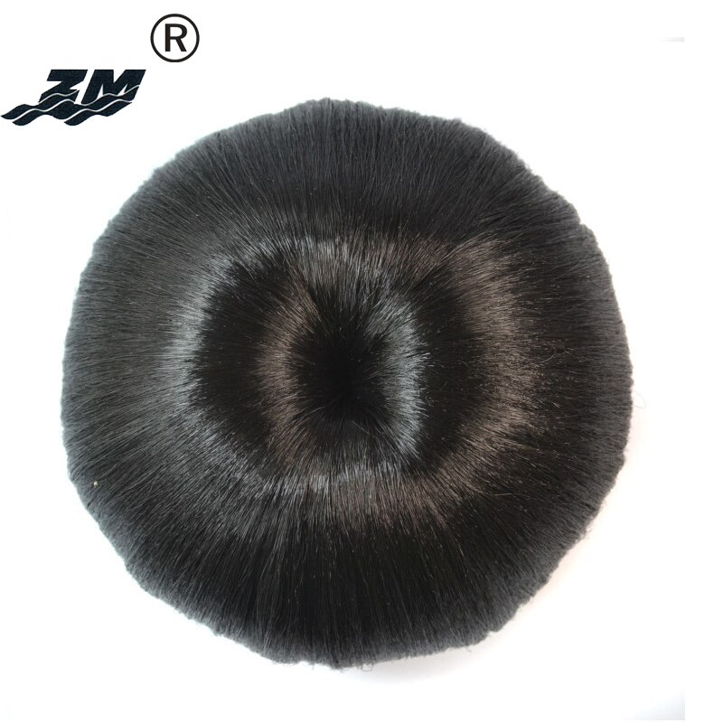 Zm accesorios para moño de pelo negro Donut sintético Chingon postizos de rodillo fibra de alta temperatura para la cabeza de las mujeres