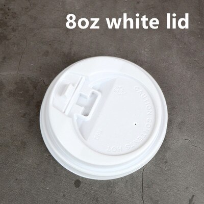100pc/pack 2.5/4/7/8oz Disposable Paper Cups Kraft Paper Cups Coffee Milk Cup Paper Cup For Drinking BirthdayParty Supplies: 8oz lid B