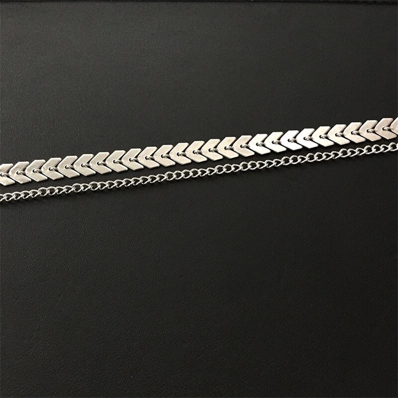 Multi Arrow Choker Ketting Vrouwen Twee Lagen Kettingen Goud Kleur Fishbone Vliegtuig Vliegtuig Ketting Chocker Hals