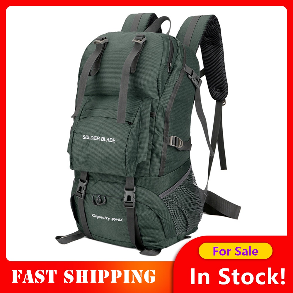 50l camping vandring ryggsäck stor kapacitet bergsklättring pack vattentät män nylon ryggsäck rese pack utomhus sportväska