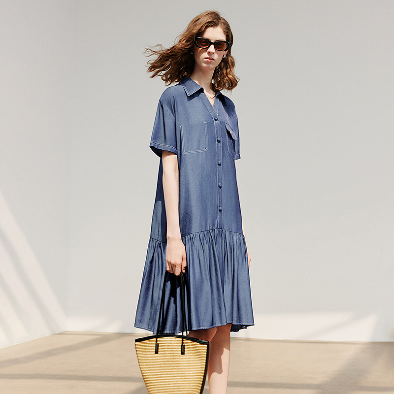 TOYOUTH Women Dress Summer Short Sleeve Casual Dress 8529059