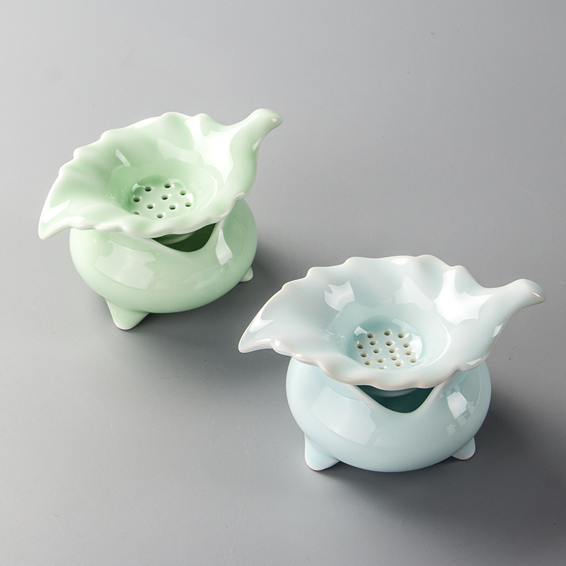 Tesil lösa blad tekopp porslin kung fu teset celadon tefilter infusor  d017