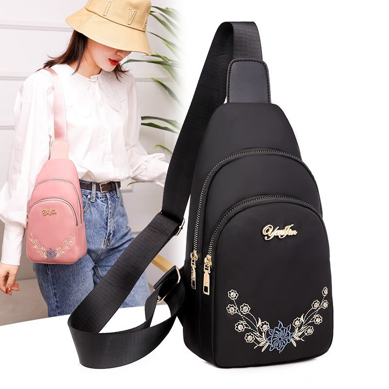 femmes broderie poitrine sac 3 en 1 étanche Sport sacs à bandoulière petits sacs à dos bandoulière pour adolescentes