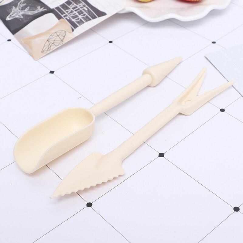 Sowing succulents transplant seedlings planted tool Bonsai fertilizer drilling device Garden Planter kit DIY Accessories: 2pcs Beige