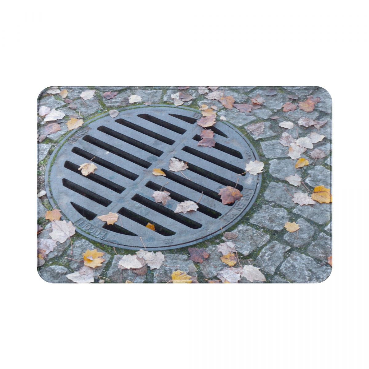 Funny 3D Traps Manhole Cover Doormat Bathroom Modern Polyeste Living Room Home Carpet Anti-slip Floor Rug Door Mat Bath Mat: PVC 40x60cm 16x24in