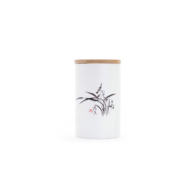 Decal Tea Cans Household Porcelain Sealed Tank Ceramic Tea Sets Candy Coffee Dried Fruit Storage Jar Moisture-proof Tea Caddy: color 6
