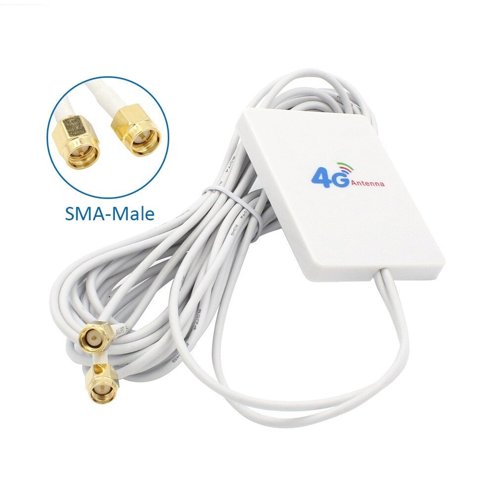 4G Panel Lte Antena Антенна 3G Sma TS9 CRC9 Connector Met 3M Kabel Draad Hign Gain Wifi antenne Voor Huawei Router Usb Modem: SMA male