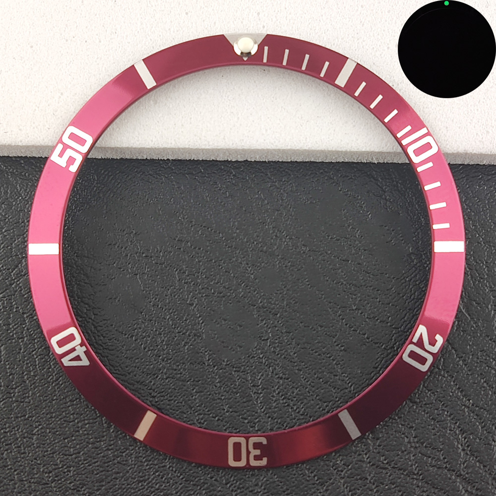 36.5Mm Vintage Horloge Bezel Aluminium Bezel Herenhorloge Accessoires Horloge Reparatie Accessoires 36.5*30.75Mm: green