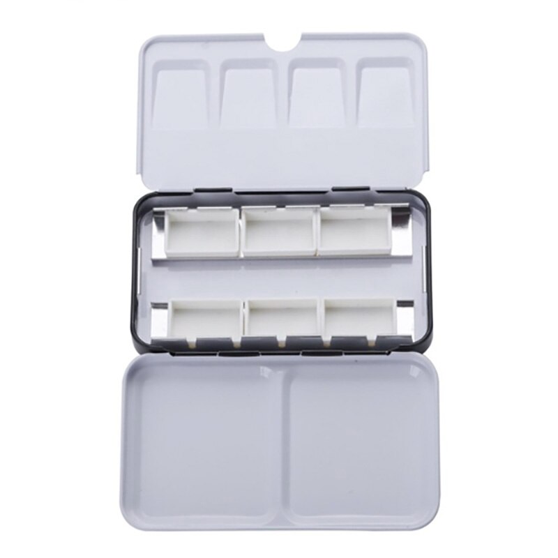 Watercolor Paints Tins Box Palette Painting Storage Paint Tray Palette Paint Box with Full Pans or Half Pans For Arts: 12 tin 6 Full Pan