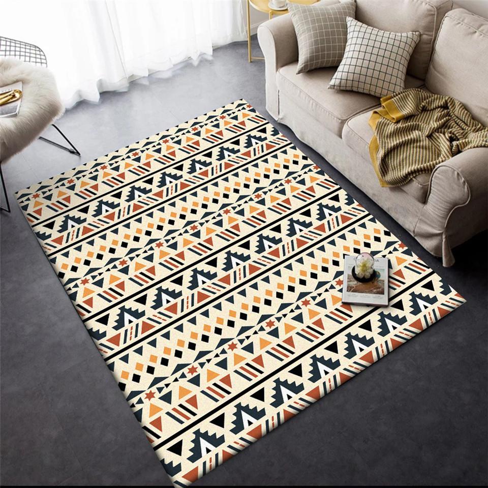 40 moderne Orange Gelb Geometrische Streifen Teppich Ethnische Stil Wohnzimmer Dekoration Lange Teppich Küche Flur Waschbar Matten