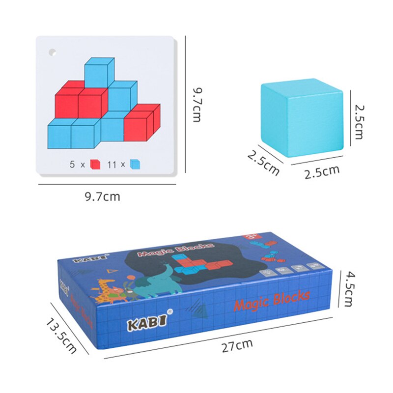 Colorato Cubi di Legno Blocchi di Costruzione per Bambini bambino Precoce Giocattoli Educativi per Bambini di colore Di Legno Geometriche Piazze Giocattoli