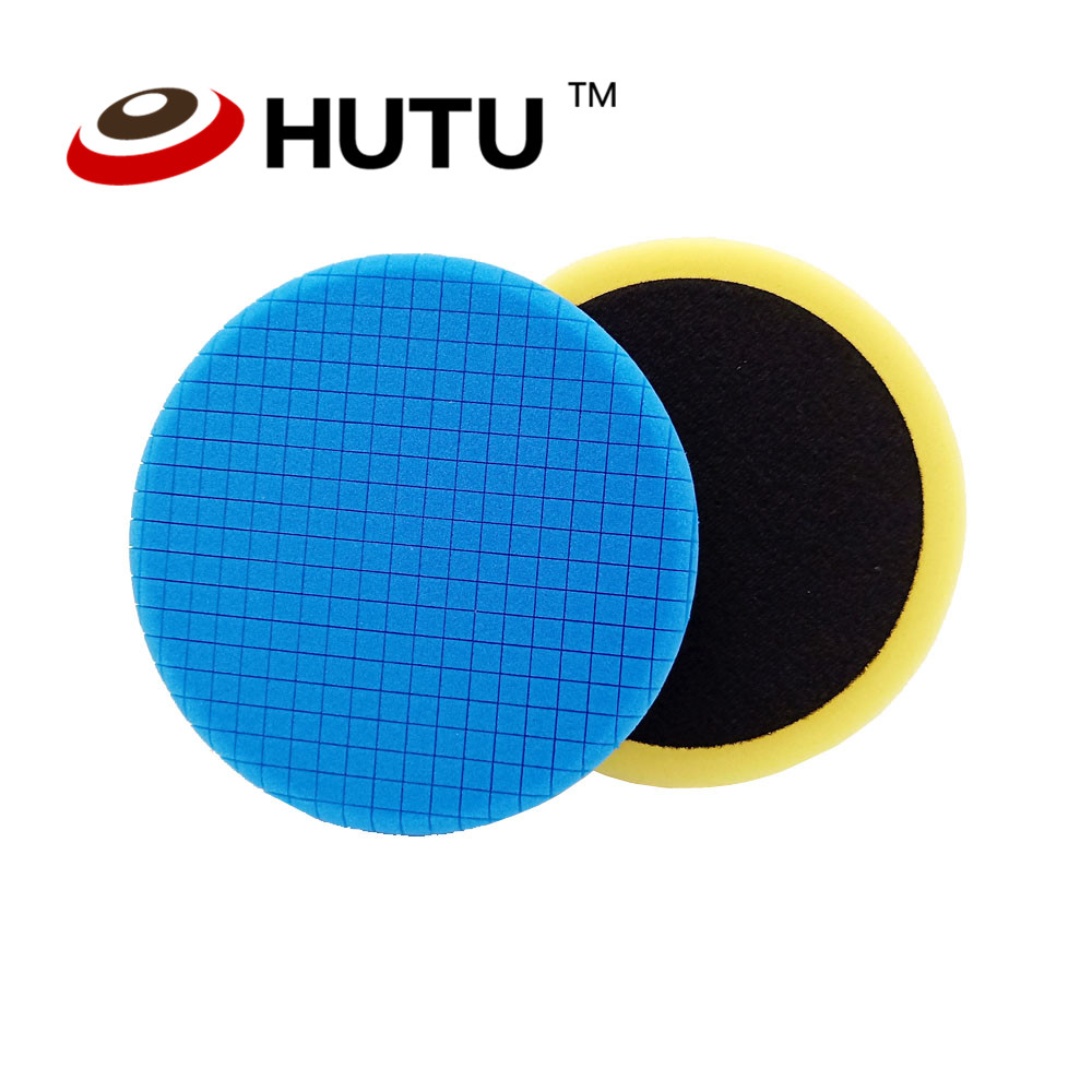 Buffing Pad 6 Inch Square Pattern Car Polishing Sponge Pad Red No Cutting Foam waxing pad for Auto Car Polisher Tools