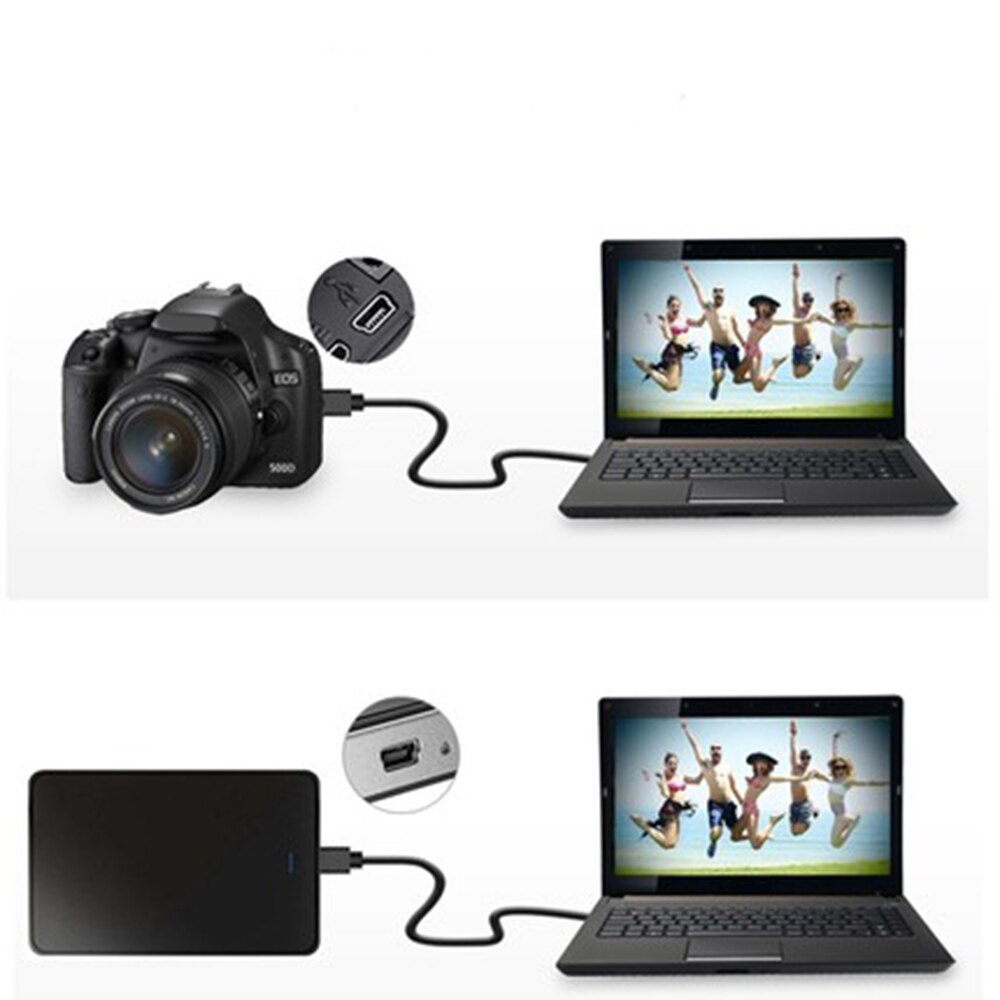 Cable adaptador para reproductor MP3, MP4 y MP5, Mini USB de 2,0 m 0,75, 5 pines, línea de carga de transferencia de datos, cargador de Radio de sincronización de DVD