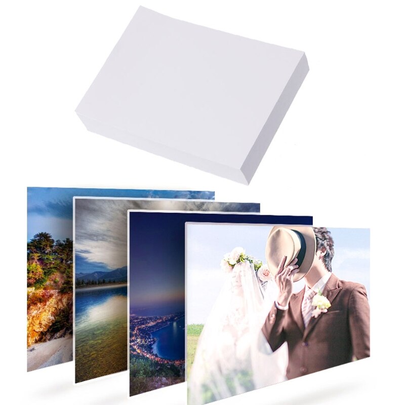 100Pcs Glossy 5" 3R Photo Paper For Inkjet Printers Photographic Graphics Output