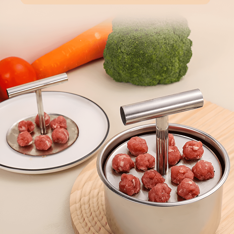 1-teiliger multifunktionaler Fleischbällchenhersteller aus Edelstahl – DIY-Fleischbällchenherstellungsset für Restaurantküchen, Ideal für Keksteig