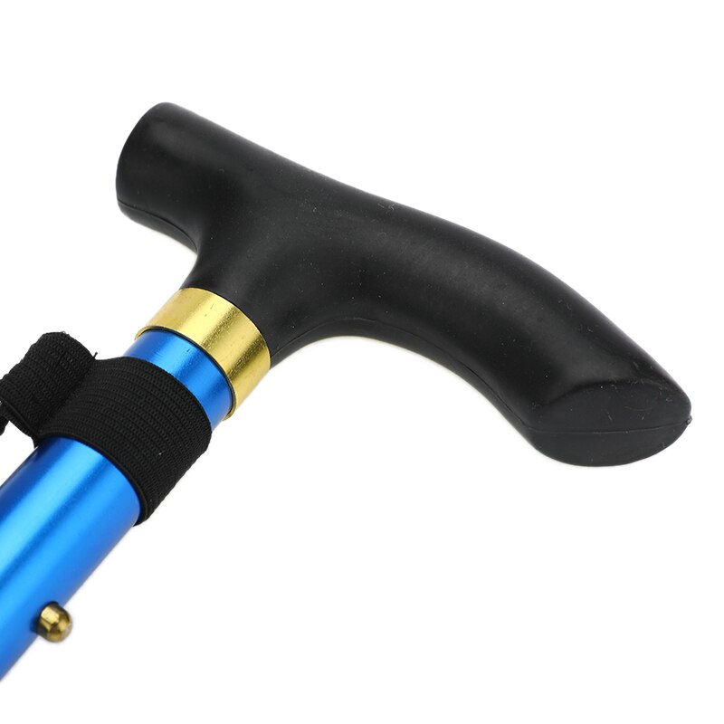 T-handle Telescopic Walking Stick for the Elderly Baton Hiking Trekking Poles 83-93cm Portable Aluminum Folding Stick