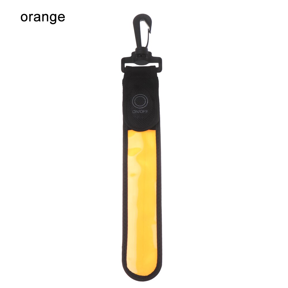 1Pc LED Glühende Leuchtende Reflektierende Sicherheit Alarm Hand Gurt-Armbinde Fahrrad Armbinde Licht Rucksack Hängen Licht Nacht Lauf: Orange