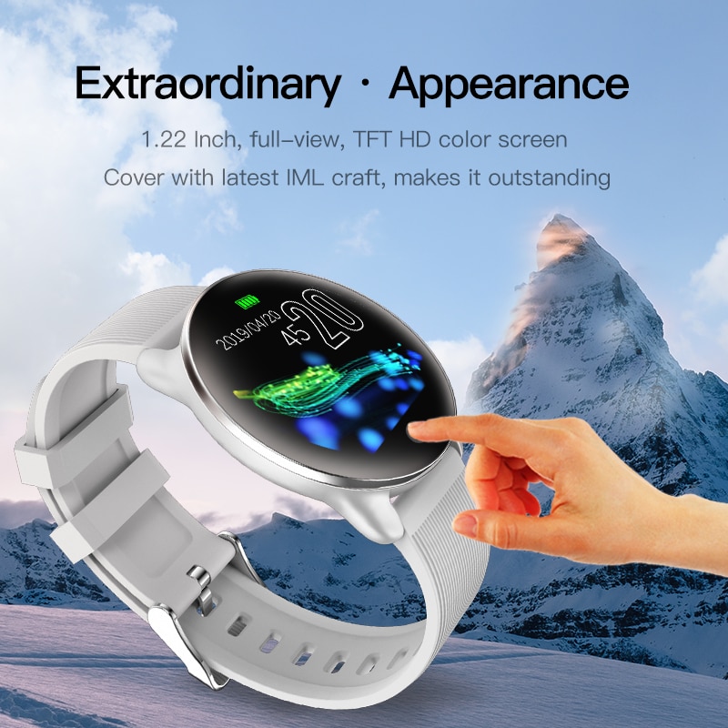 KSUN KSR709 Männer Sport Pedometer Smart Uhr IP68 Wasserdichte Fitness Tracker Heart Rate Monitor Frauen Uhr Smartwatch