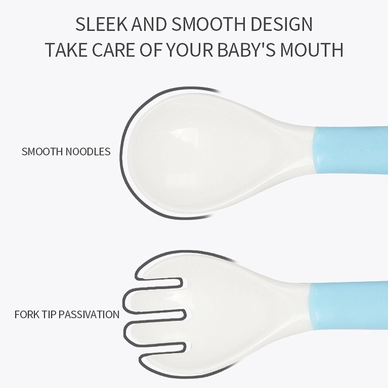 bébé cuillère fourchette ensemble alimentaire flexion alimentation coude formation torsion vaisselle pliable MD88