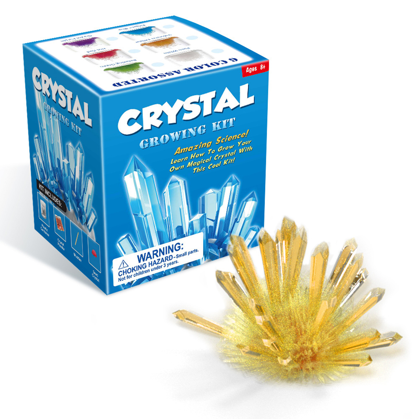 Crystal Growing Kit STEAM Chemical Science Experiment Educational Craft DIY Projects Kits Lab Experiment: Yellow