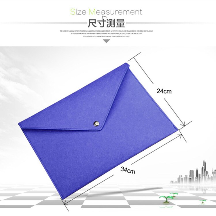 Simple A4 Big Capacity Document Bag pad Business Briefcase File Folders Chemical Felt Filing Product 5colors available
