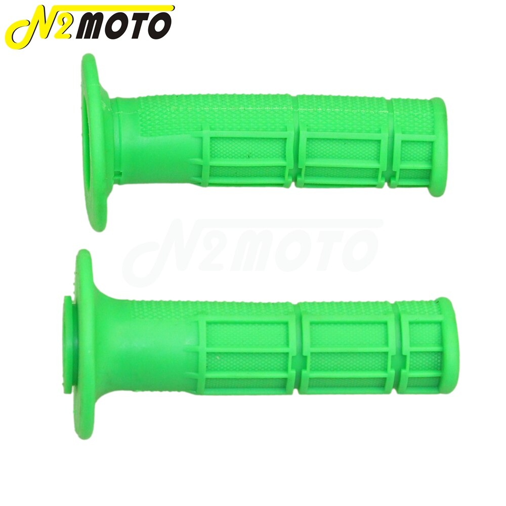 Off Road Universal Motorcycle Black Soft Rubber 22mm 7/8" Hand Grips Racing Pit Dirt Bike Motocross For Honda Suzuki Kawasaki: Green
