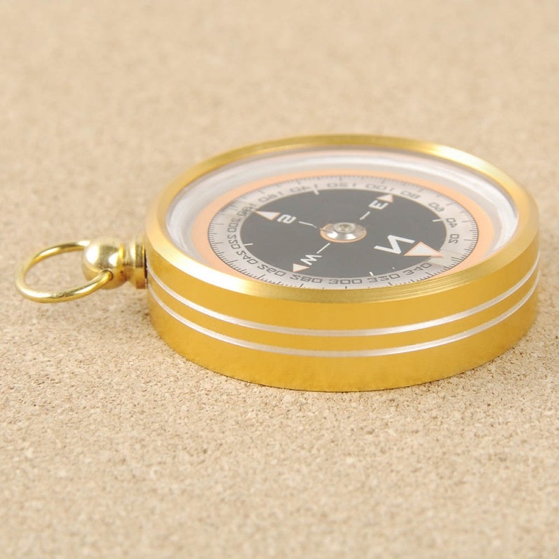 Portable Presents Gold Hiking Climbing Survival Tools Aluminum Alloy Pocket Outdoor Camping Compass Handheld Compas