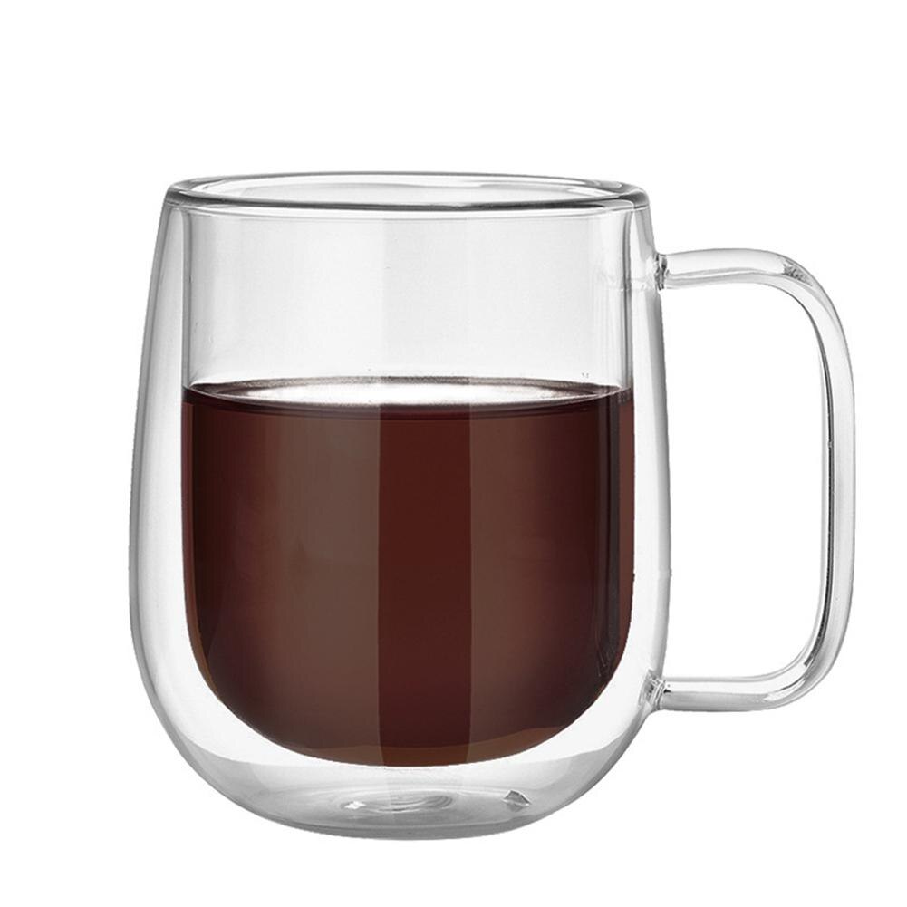 Hoge Borosilicate dubbelwandige Glazen Cup Thermische Isolatie Bloem Bakje Transparant Innovatieve hittebestendige Koffie Cup: A