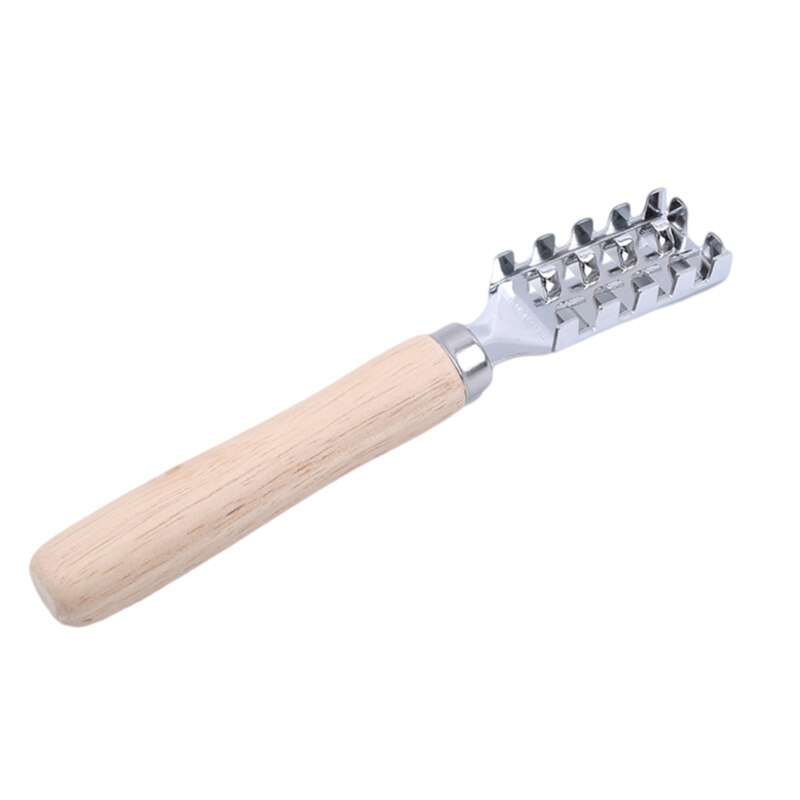 Stainless Steel Multifunctional Wooden Handle Fish Scale Shaving Fish Scale Scraper Seafood Meat Cleaning Tool