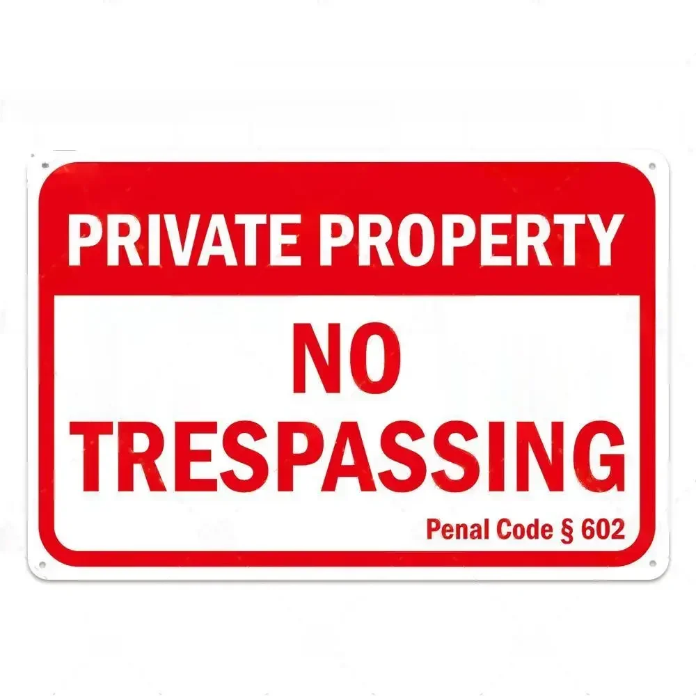 No Trespassing No Entry Private Property Warning Signs Public Garage Workshop Wall Decor Vintage Metal Sign 8x12 inch: 40x30cm / apple green
