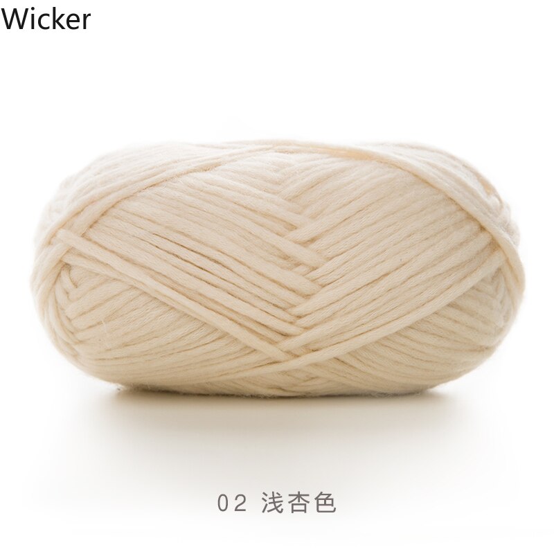100 g keskipaksua lankaa pehmeä lämmin nyppyyntymätön käsin neulelanka käsintehdylle huiville hattu huopa lanka käsin virkkaukseen: 02 beige