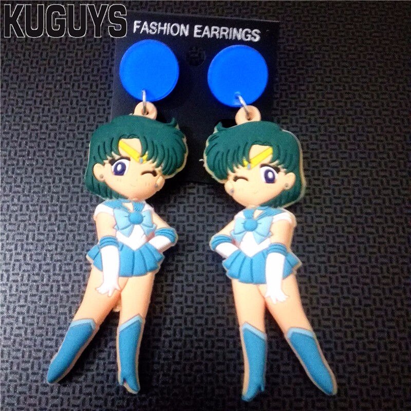 KUGUYS Hyperbole Jewelry 5 Style Beautiful Fairy Earrings for Womens Pendientes Acrylic Brincos Cute Large Earring: 5
