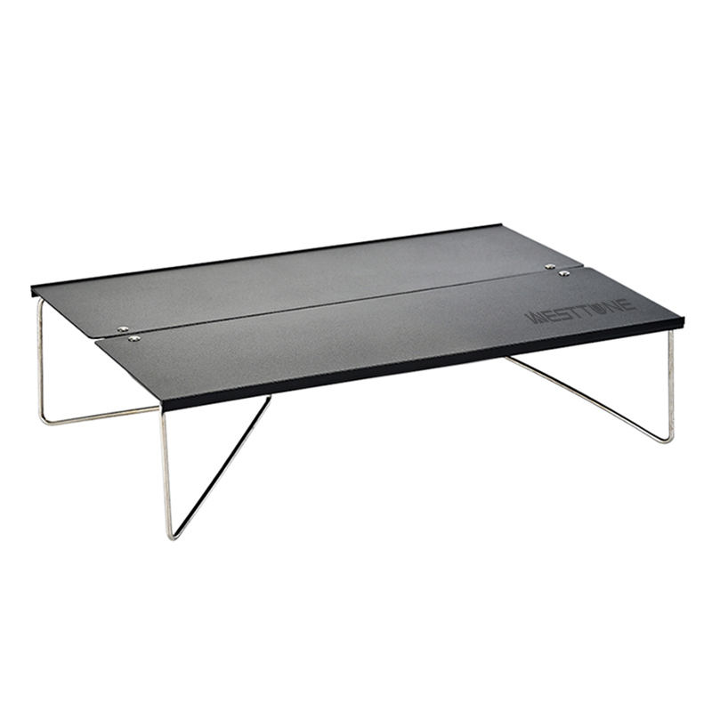 WESTTUNE Compacte mini-kampeertafel Draagbare ultralichte opvouwbare tenttafel Aluminium opvouwbare buitentafel voor wandelen